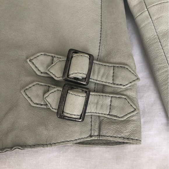 Maison Scotch mint leather jacket - Picture 13 of 16